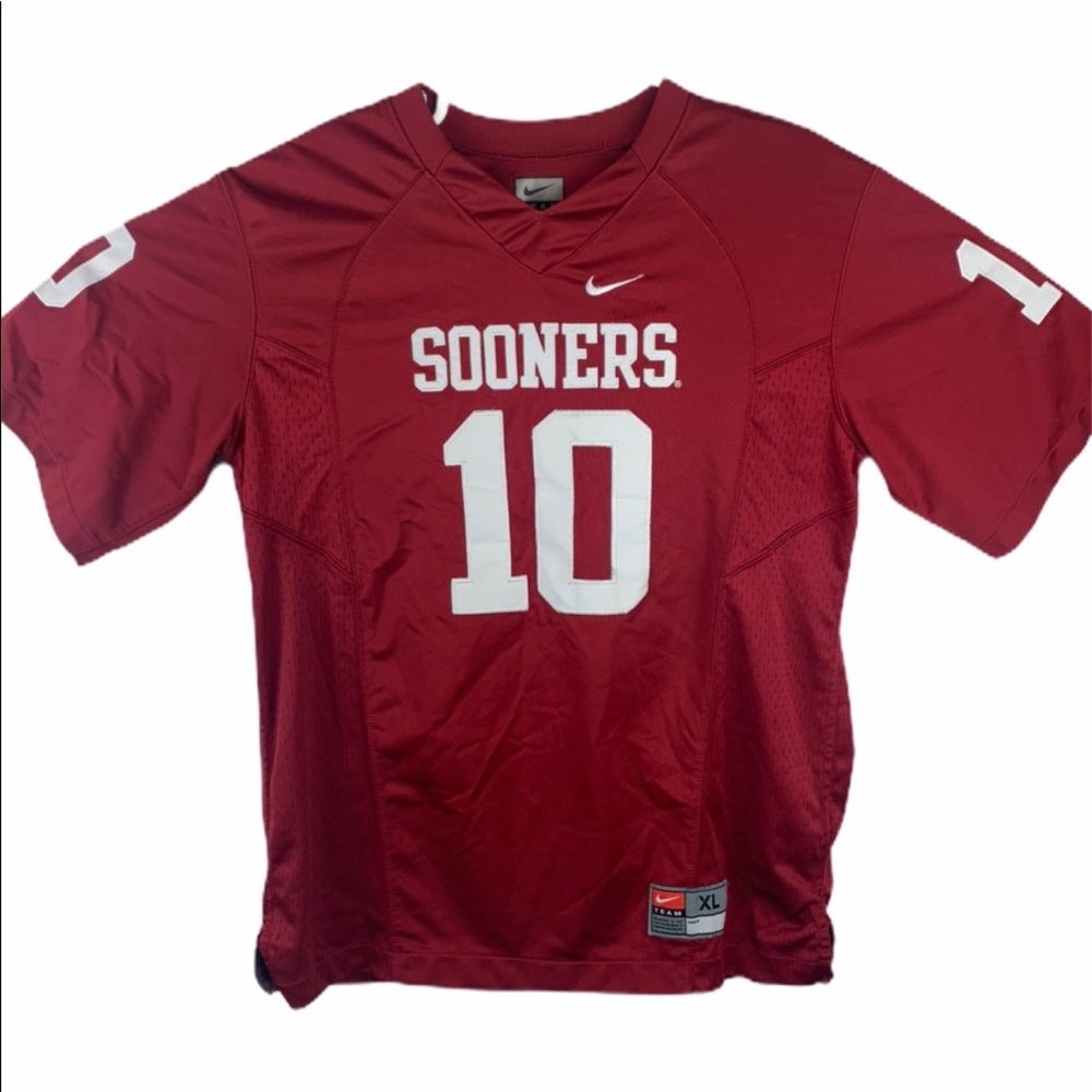 OKLAHOMA SOONERS 10 YOUTH Boy Football Jersey XL